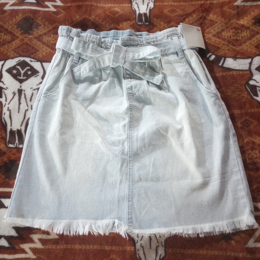 SO denim paperbag mini skirt, size 9